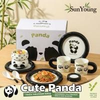 ราคา ชุดจานชามเซรามิก ลายหมีแพนด้า Panda Set พร้อมกล่องของขวัญ จาน ชาม แก้วน้ำ ช้อน ตะเกียบ ครบชุด ของขวัญปีใหม่ ของรับไหว้ (56654495351)