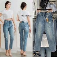 ราคา (SALE) JH2409# กางเกงยีนส์ทรง boyfriend (21337610891)