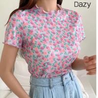 ราคา เสื้อยืดแขนสั้นสีม่วง ทอลายดอกเล็กจิ๋ว สีสัน สดใส หวาน ละมุน มากค่ะ (23120398448)