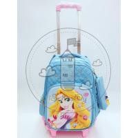 ราคา ISchoolDy Princess Rapunzel ชุดกระเป๋านักเรียนรถเข็นแบบถอดได้ (22143477437)