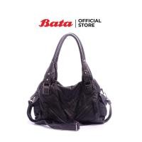 ราคา Bata บาจา ยี่ห้อ Prive กระเป๋าสะพายไหล่ กระเป๋าทรงนิ่ม หนังฟอก สำหรับผู้หญิง รุ่น Hannah สีดำ 9926235 (11048152063)