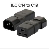 ราคา หัวแปลงสายไฟ C14 to C19 IEC Adapter AC C14 to C19 Convert Connector UPS PDU Male to Female (27663714456)