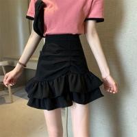 ราคา S~XL สีชมพู เวอร์ชั่นเกาหลี เอวสูง กระโปรงทรงเอทรงเอ ทรงบาง หวานแหวว (20026851112)