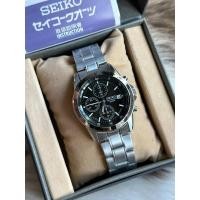 ราคา ⌚️Seiko Japan Chronograph Black Dial Analog Quartz (20882834682)