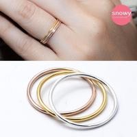 ราคา แหวนเงินแท้ 925 silver jewelry แหวนมินิมอล แหวนลวดสี 3 กษัตริย์ ทอง เงิน ชมพู ประดับเพชร CZ รุ่น RS3043 (12941630356)
