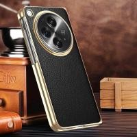 ราคา ของแท้หนังสําหรับ OPPO ค้นหา N3 พับกรณีหรูหราชุบ Coque สําหรับ OPPO ค้นหา N3 N5 พับจริงหนังโทรศัพท์มือถือ Protector (25859704941)