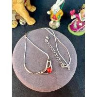 ราคา สร้อยคอวินเทจจี้ปะการังแดงอะไหล่ชุปสีเงินเงามาก (29355567186)