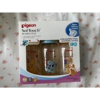 ราคา มือสอง ขวดนมพีเจ้น PIGEON PPSU สีชา จุกซอฟท์ทัช แพ็คสาม (เคยใช้สองขวด แต่ไม่เคยใช้จุกนมค่ะ) สภาพ 99% 240ml 8oz 8 ออนซ์ (13285351721)