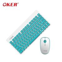ราคา OKER Mini Keyboard+Mouse Wireless Combo ชุดคีย์บอร์ดเมาส์ ไร้สาย รุ่น K1800 (1256410689)
