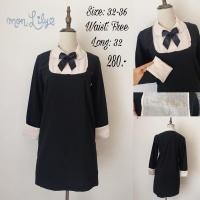 ราคา เดรสญี่ปุ่นมือสอง สีดำสุภาพ (20244715763)