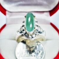 ราคา (JG031) แหวนหยก พม่าแท้ Jadeite Type A แหวนหัวหยก ตัวเรือนลำลอง คละไซส์ (16428629214)