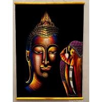ราคา ภาพวาดบนผ้ากำมะหยี่ (ผ้าสีดำ) ขนาด 28 x 40 นิ้ว (ไซร์จัมโบ้) ภาพมงคล วาดด้วยสีน้ำ สีสะท้อนแสงสวยงามวาดด้วยมืองานแฮนด์เมด (52305375694)