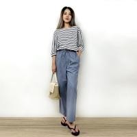 ราคา PORTLAND กางเกงขายาวปักสมอ / Pull-On Ankle Pants (Gray) (26604509234)
