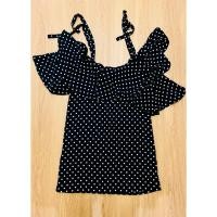 ราคา เดรสสีดำจุดขาว Polka dot dress (XSเหมาะกับ S-M)Jaspal (41166790508)