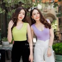 ราคา กล้ามคอวีไหล่ล้ำ เสื้อกล้ามผ้าเรย่อน 004 (1969290230)
