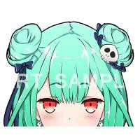 ราคา Rushia / Uruha Rushia สติ้กเกอร์ 2 ชิ้น Half face Hololive VTuber Sticker Vtuer Hololive Sticker HololiveJP (8402073663)