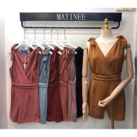 ราคา Matineeจั๊มสูทขาสั้น ผ้าแมงโก้ หนายืดหยุ่น (1537398098)