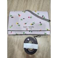 ราคา Kate Spade Bag สีม่วง ขนาด 8นิ้ว ลายดอกไม้สีม่วง มีสายโซ่ถือได้ด้านหน้า สายสะพายยาว ปรับได้ (16884231322)