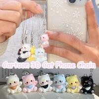 ราคา 6/1ชิ้นน่ารัก3ง แมวโทรศัพท์เสน่ห์-แฟชั่นสไตล์ญี่ปุ่นพวงกุญแจ- น่ารักมินิลูกแมวพวงกุญแจ-แฟชั่นโทรศัพท์มือถือเชือกเส้นเล็ก-สัตว์แขวนเครื่องประดับ-การ์ตูนหูฟังจี้ (27227849565)