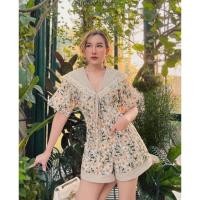 ราคา จั๊มกางเกงขาสั้น คอปก ลายดอก เดซี่ (13694078584)