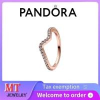 ราคา ขายร้อน 100% S925 เงินสเตอร์ลิงคู่สุภาพสตรีเครื่องประดับ Pandora DIY แหวนคลื่นประกาย 182539ค01 (50452952642)