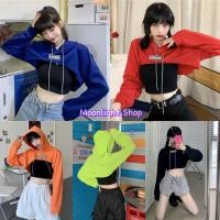 ราคา เสื้อครอปมีฮู้ดแขนยาว (ไม่มีซับในแถม) แฟชั่นสำหรับนักเต้น (21902914396)