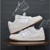 ราคา ( ของแท้ 100%) Adidas originals FORUM Low Classic trendy casual wear resistant low top board shoes white (41779095660)