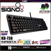 ราคา คีย์บอร์ดเกมมิ่ง SIGNO Pro-Series KB-738 INFESTA Mechanical Gaming Keyboard ★★ประกันศูนย์ 1 ปี (2203777824)