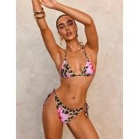 ราคา ส่งต่อ‼️บิกินีลายเสือ แบบผูก Size S (M,L ใส่ได้) 130฿ - used like new (29433634167)