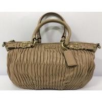 ราคา กระเป๋ามือสอง ของแท้ Coach 2 way Madison Gather F28541 Shoulder Bag หนังแท้ สีน้ำตาลอ่อน ขนาด 10 นิ้ว พร้อมส่ง (14139026460)
