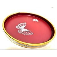 ราคา ถาดเครื่องเขินสีแดงลายผีเสื้อสวยงาม (26393594499)