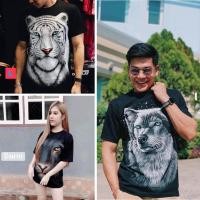 ราคา (Sale‼️มี12 ลาย) caballo Rock eagle ของแท้ เสื้อสกรีน 3 มิติ หน้า-หลัง เรืองแสง (7024601220)