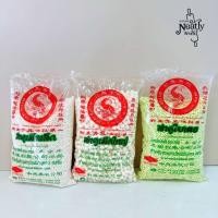 ราคา สาคู เม็ดใหญ่ เม็ดเล็ก สีขาว สีเขียว ตราปลามังกร (26558913326)