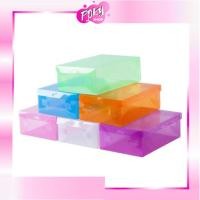 ราคา POKY - H5204 กล่องรองเท้าใสสีสันสดใสนําเข้ากล่องรองเท้า / ที่เก็บรองเท้าและรองเท้าแตะ (43503179273)