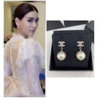 ราคา ต่างหู ชาแนล แท้ ต่างหูมุก Chanel Earrings, Brand new in box (9582707235)
