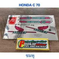ราคา สติ๊กเกอร์ HONDA C 70 สีชมพู (17495128171)