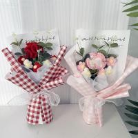 ราคา ช่อดอกคาร์เนชั่น ดอกคาร์เนชั่นถักไหมพรมสำหรับคุณแม่ วันเกิดครู วันครู ของขวัญวันแม่ (24978728363)