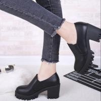 ราคา รองเท้าส้นตึกสไตล์เกาหลี (573610645)