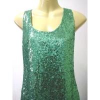 ราคา ้เดรสปักเลื่อมเกล็ดปลาละเอียด สีขียว เลื่อมวาวสวยมาก Size L (14949140537)
