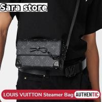 ราคา ♞,♘,♙หลุยส์วิตตอง Louis Vuitton STEAMER MINI BAG Embossed calfskin shoulder bag 7'' กระเป๋าสะพายข้า (26367440769)
