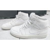 ราคา Nike air Jordan 1 Mid Triple White ของแท้100% (21403843626)