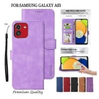ราคา Flip Case Samsung Galaxy A03 Leather Flip Cover Wallet Case Leather - Case Wallet Leather Flip Case (50104181205)