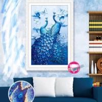 ราคา DIAMOND PAINTING นกยูงสีฟ้าคู่ 60x90cm - ไม่แนบ รุ่นไฮเอนด์ พร้อมลูกปัดหางนกยูงขนาดใหญ่ตามภาพ (26440032300)