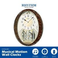 ราคา นาฬิกาแขวน RHYTHM นาฬิกาแขวนเมโลดี้มีเสียงเพลง ตกแต่งคริสตัล ขอบพลาสติกลายไม้ (27093819382)