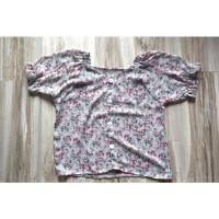 ราคา เสื้อลายดอกไม้ ผ้าชีฟอง แขนตุ๊กตา สีเทา มือสอง (14781406413)