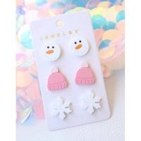 ราคา ❄️ ต่างหูคริสต์มาส เกล็ดหิมะ สโนว์แมน ⛄️ เซ็ทละ 3 คู่ พร้อมส่ง (28968423583)