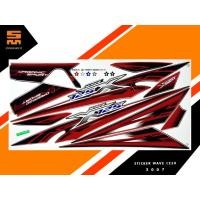 ราคา สติ๊กเกอร์ เวฟ x125 Honda Wave 125x ปี 2007 รุ่น 1 สีแดง ดํา (เคลือบเงา) (2384181664)