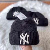 ราคา หมวก MLB New Jelly Beanie New York Yankees ไหมพรม สีดำ โลโก้ NY สีขาว (8006277014)