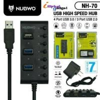 ราคา Nubwo NH-70 USB High Speed Hub 4 Port USB3.0/3 Port USB 2.0 (7228223054)