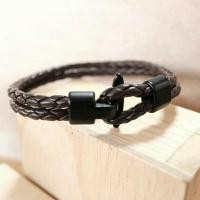 ราคา nn_braceletสายรัดข้อมือ RASTACLAT รหัส 116 สร้อยข้อมือหนังถักแบบกลมรวบสองเส้น ตัวล็อคเป็นสีดำ (965033918)